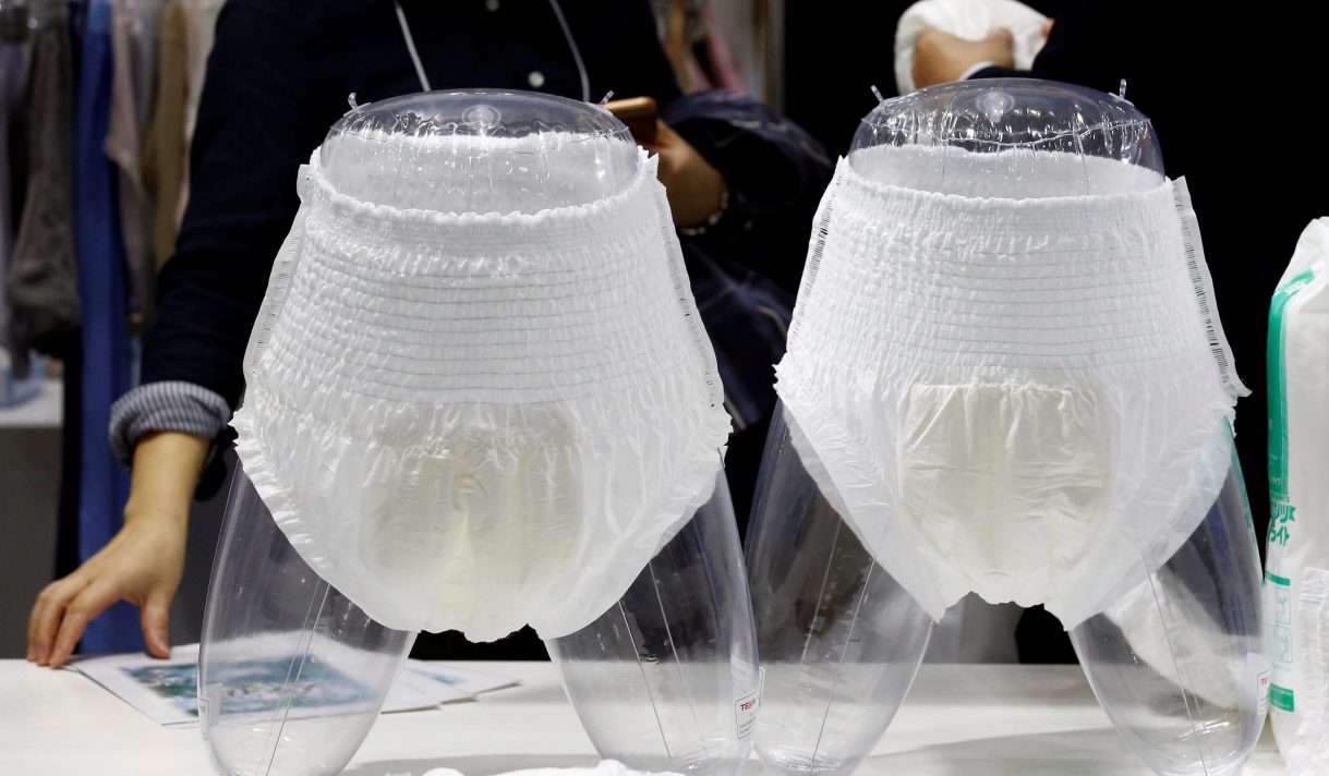The next big innovation in Japan’s aging economy is flushable adult diapers